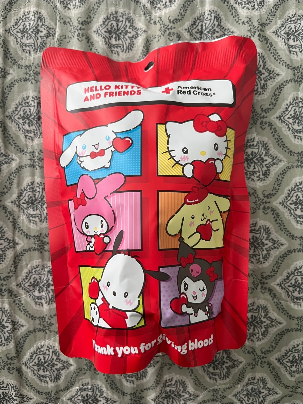 Hello Kitty x Red Cross Bag Charm w/ 3 mystery stickers
